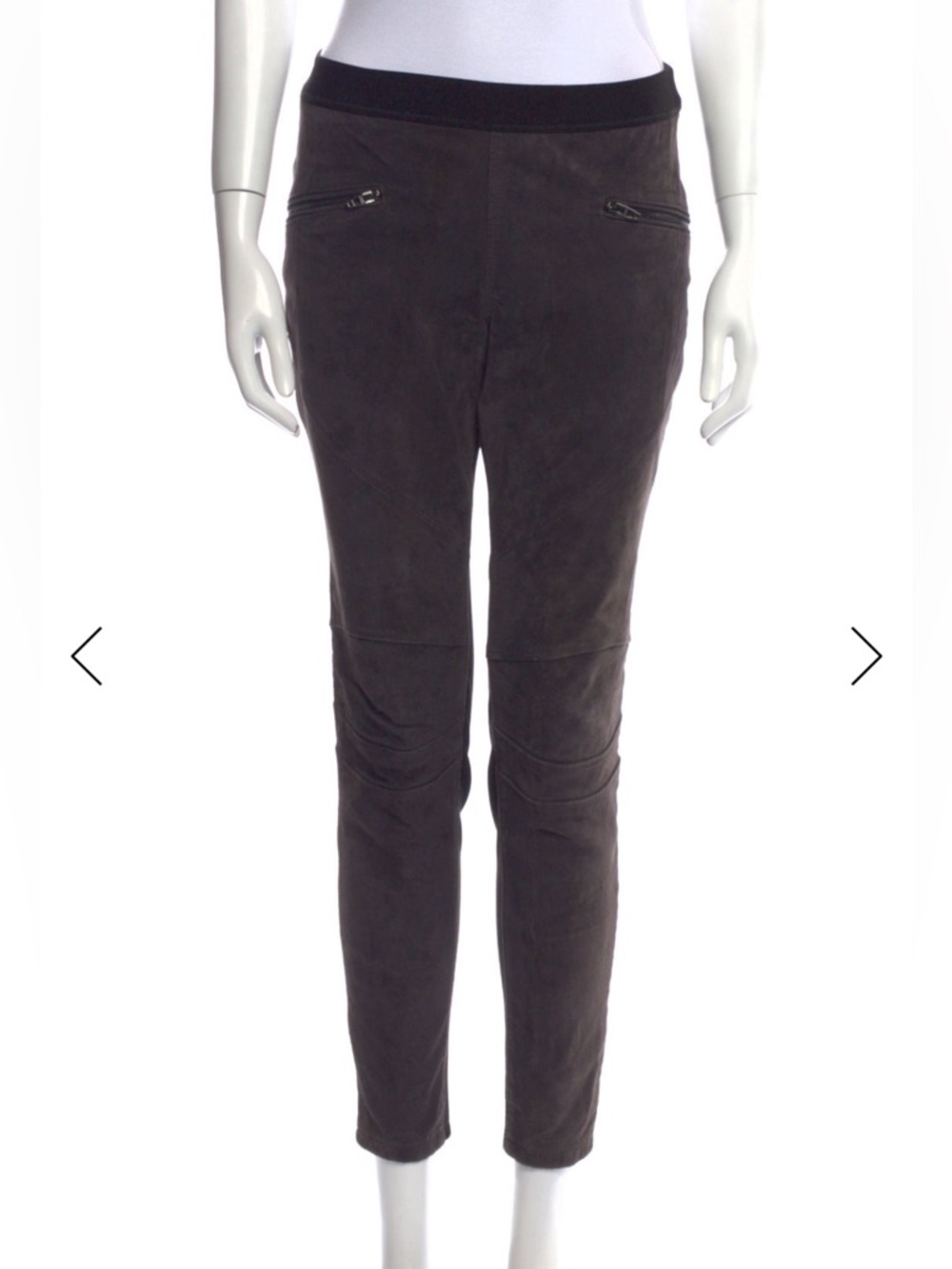 Blank NYC womens Charcoal Suede leggings